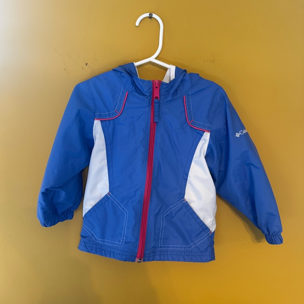 Columbia Toddler Girl Light Jacket 3T Periwinkle/White/Pink